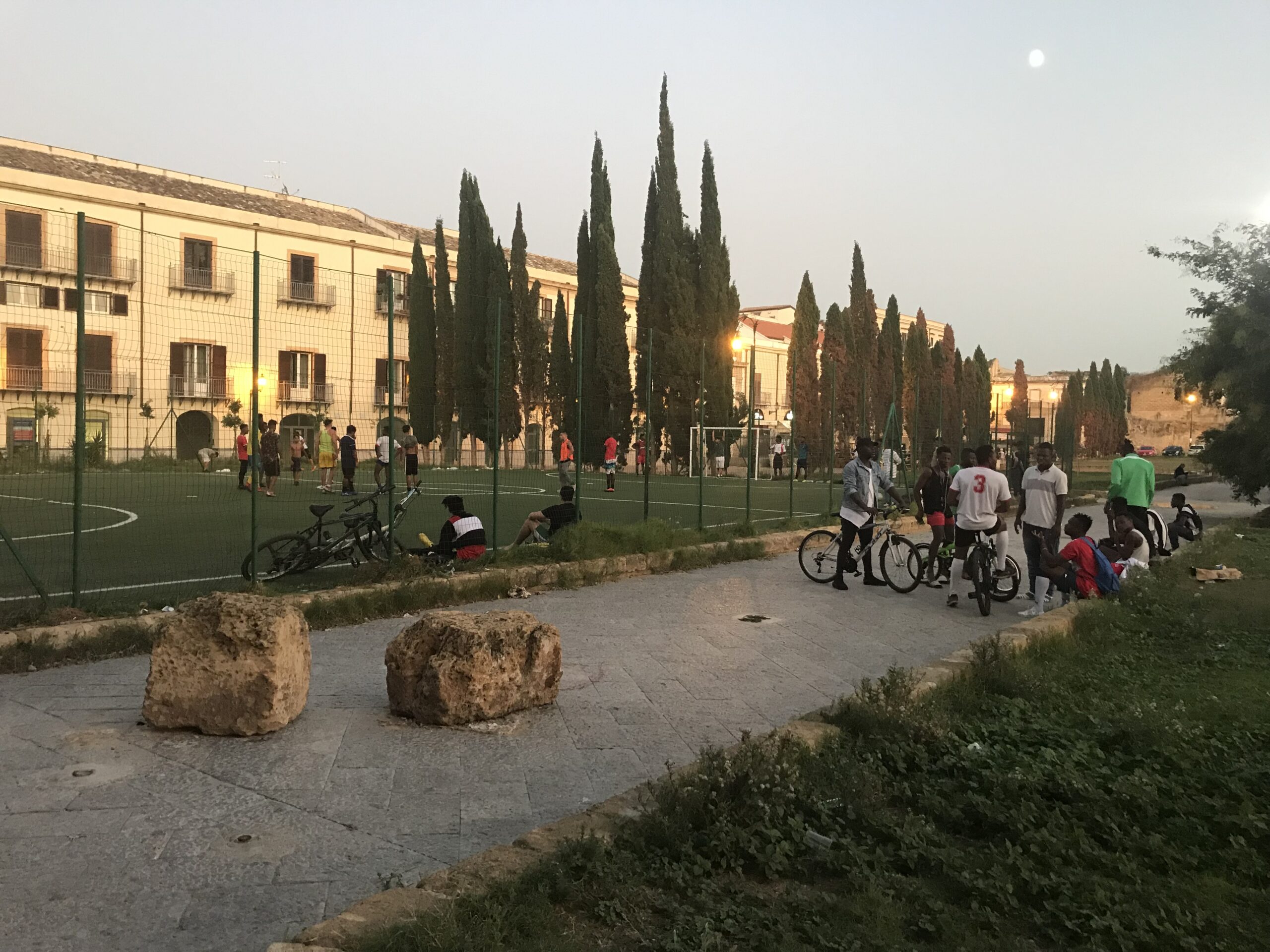 Evening soccer players, Palermo